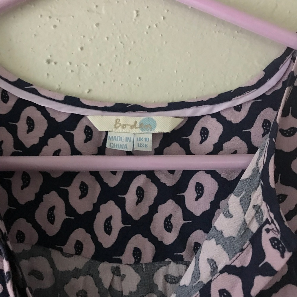 Boden Long Sleeve Purple Floral Top - Picture 4 of 4